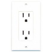 Placa Tapa contacto electrico duplex aterrizado ABS